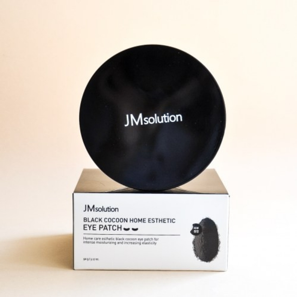 Гидрогелевые патчи с протеинами шёлка JMsolution Black Cocoon Home Esthetic Eye Patch