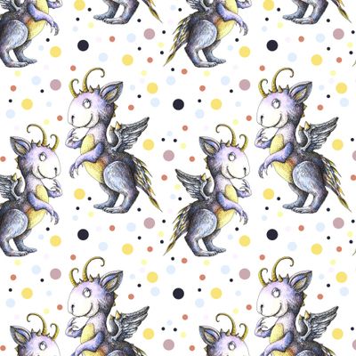 Дракомонстрик на белом