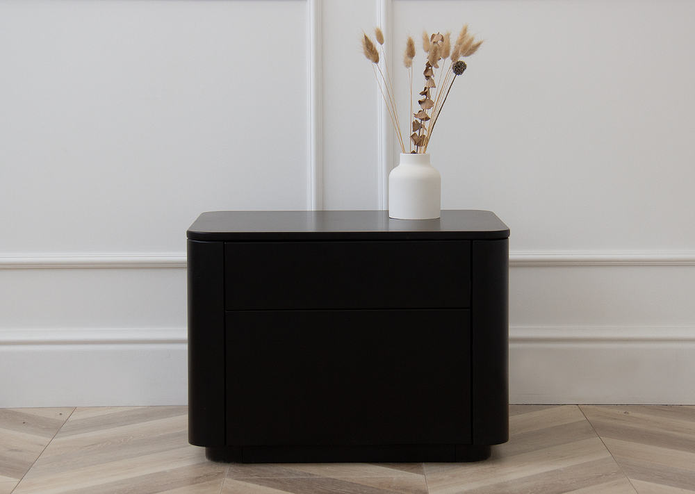 Тумба прикроватная Tammi 2 ящика ширина 50 см (черный)