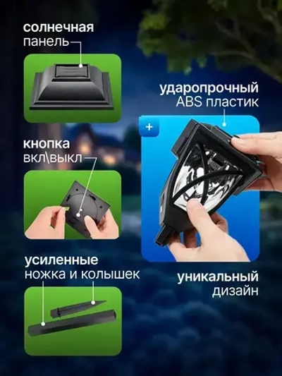 Садовые светильники на солнечных батареях
