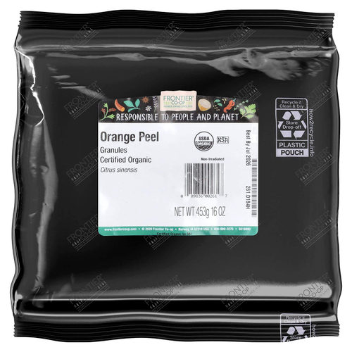 Frontier Co-op, Органическая апельсиновая цедра, гранулы, 453 г (16 унций)