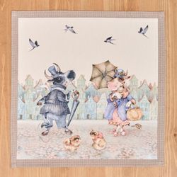 КОМПЛЕКТ САЛФЕТОК 2ШТ "ПРОМЕНАД"40Х40 СМ ,БЕЖЕВЫЙ, 100% ХЛОПОК,ТВИЛ
