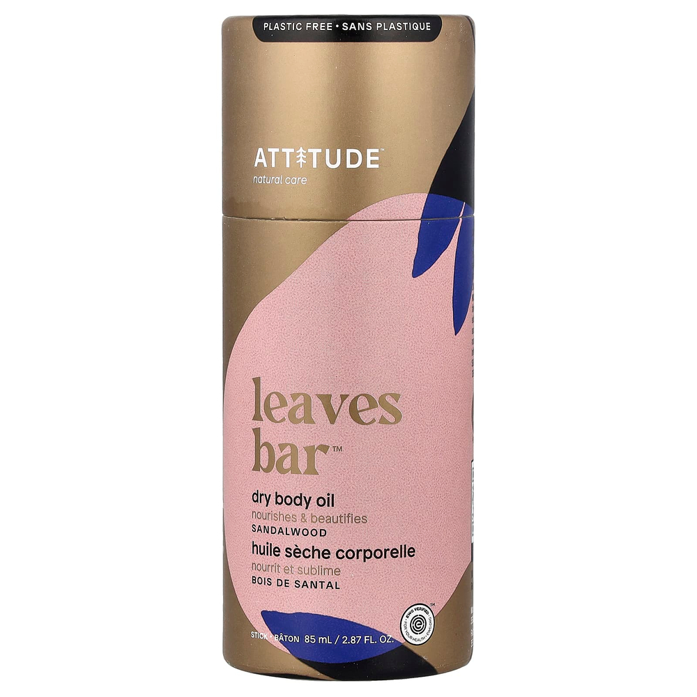ATTITUDE, Leaves Bar™, сухое масло для тела, сандаловое дерево, 85 мл (2,87 жидк. унции)