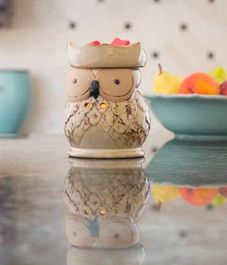 Аромасветильник настольный Сова керамика, Candle Warmers