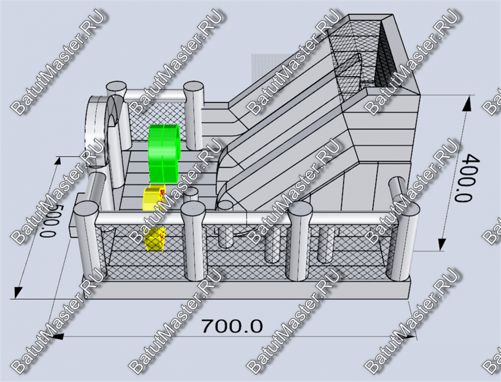 Коммерческий надувной батут "Цирк" 7*5*4 м