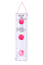 Трехрядные анальные шарики розовые Funny Five (розовый ) (Цвет: розовый)