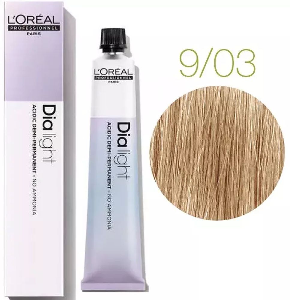 L&#39;Oreal Professionnel Dia Light 9.03 очень светлый блондин золотистый 50мл