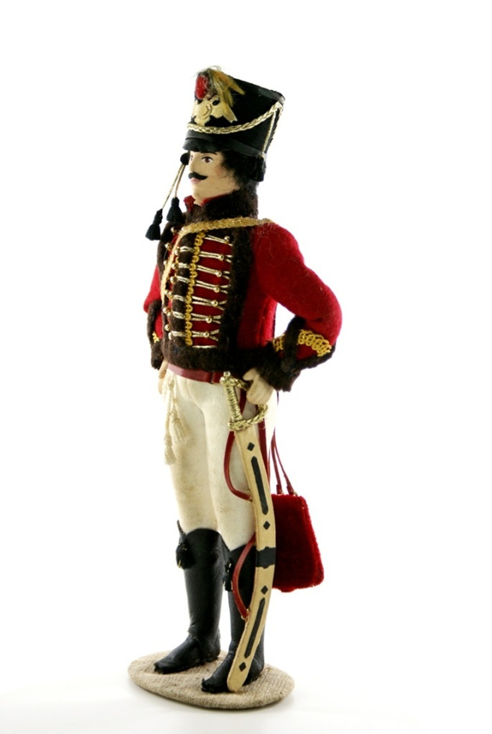 Кукла коллекционная гусар Денис Давыдов, 19 век, Россия