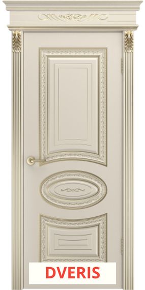 Межкомнатная дверь Лира В2 ПГ (Шампань/Патина белое золото)