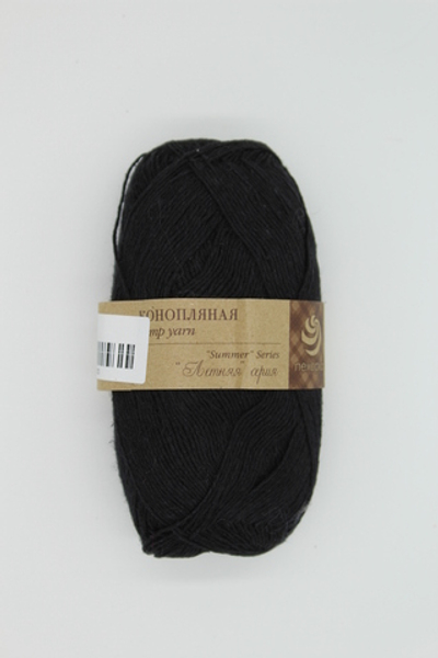 Пряжа "Конопляная" 02 Черный