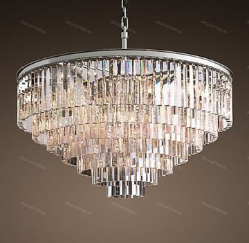 1920S ODEON CLEAR GLASS FRINGE 7-TIER Restoration Hardware