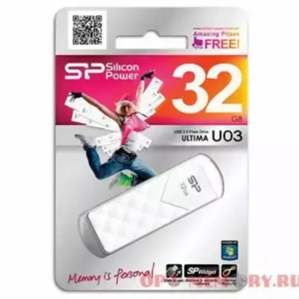 32GB USB Flash Silicon Prower Ultima U03 white