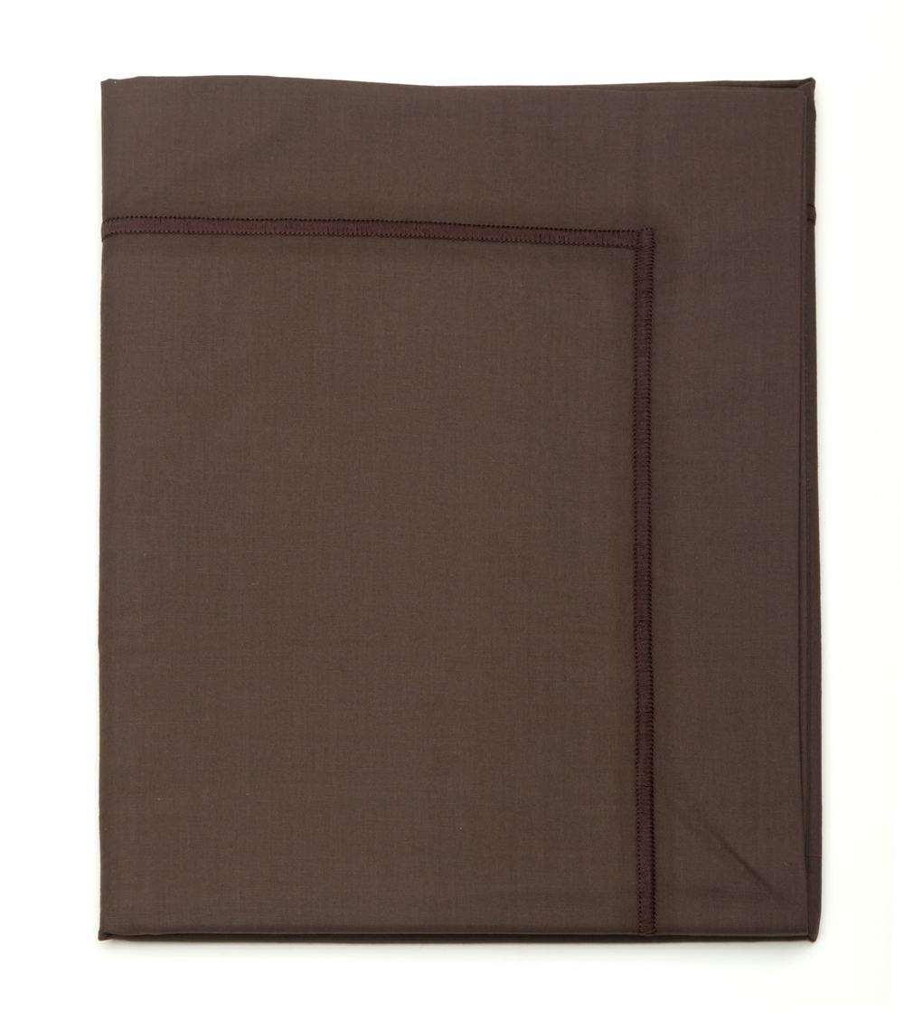 Наволочка marron glace серо- перкаль Blanc des Vosges 50x73 Коричневый