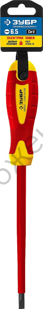 ЗУБР Диэлектрическая отвертка, Профессионал (25261-6.5-150)