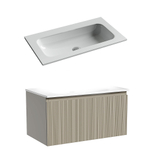 Тумба с раковиной Sancos CODE CD80GP/CN7012WX 80 серая платина