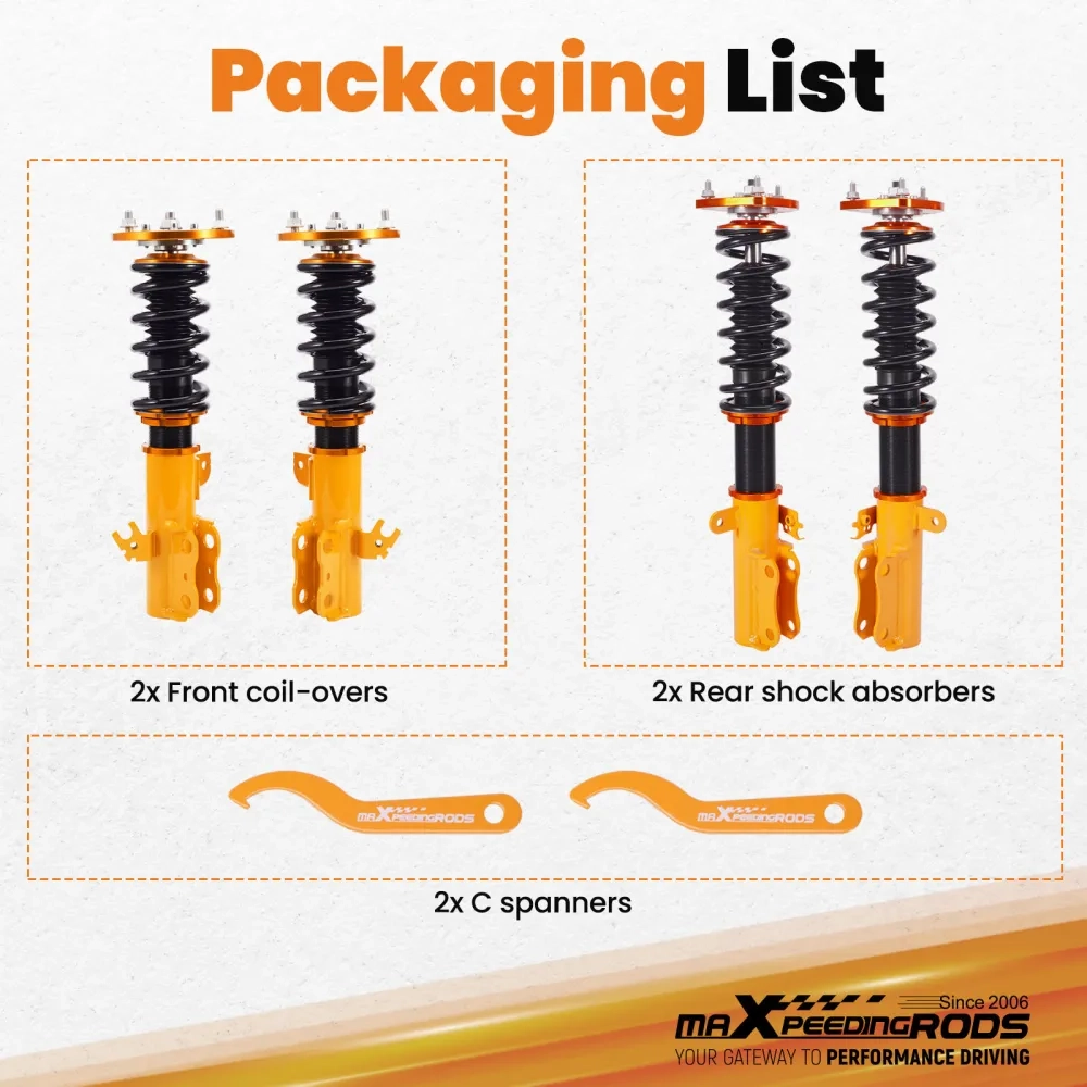 Coilovers Coil Kits подходит для автомобиля Toyota Camry 1992-2001 compatible for LEXUS ES300 XV20 Adj. Height