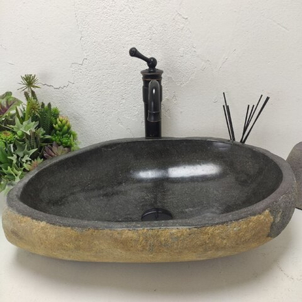 Раковина из речного камня RS-61748 (55*40*15)