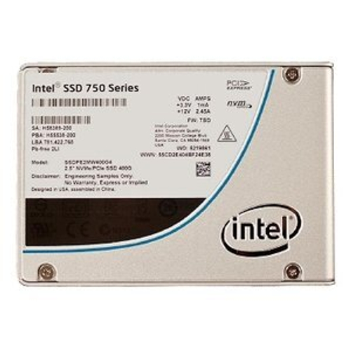 Жесткий диск SSD U.2 800Gb Intel 750, 800/2100, 210000 IOPS, 2.5", PCI-E 3.0x4, PCIe NVMe 3.0 x4 (SSDPE2MW800G4X1)