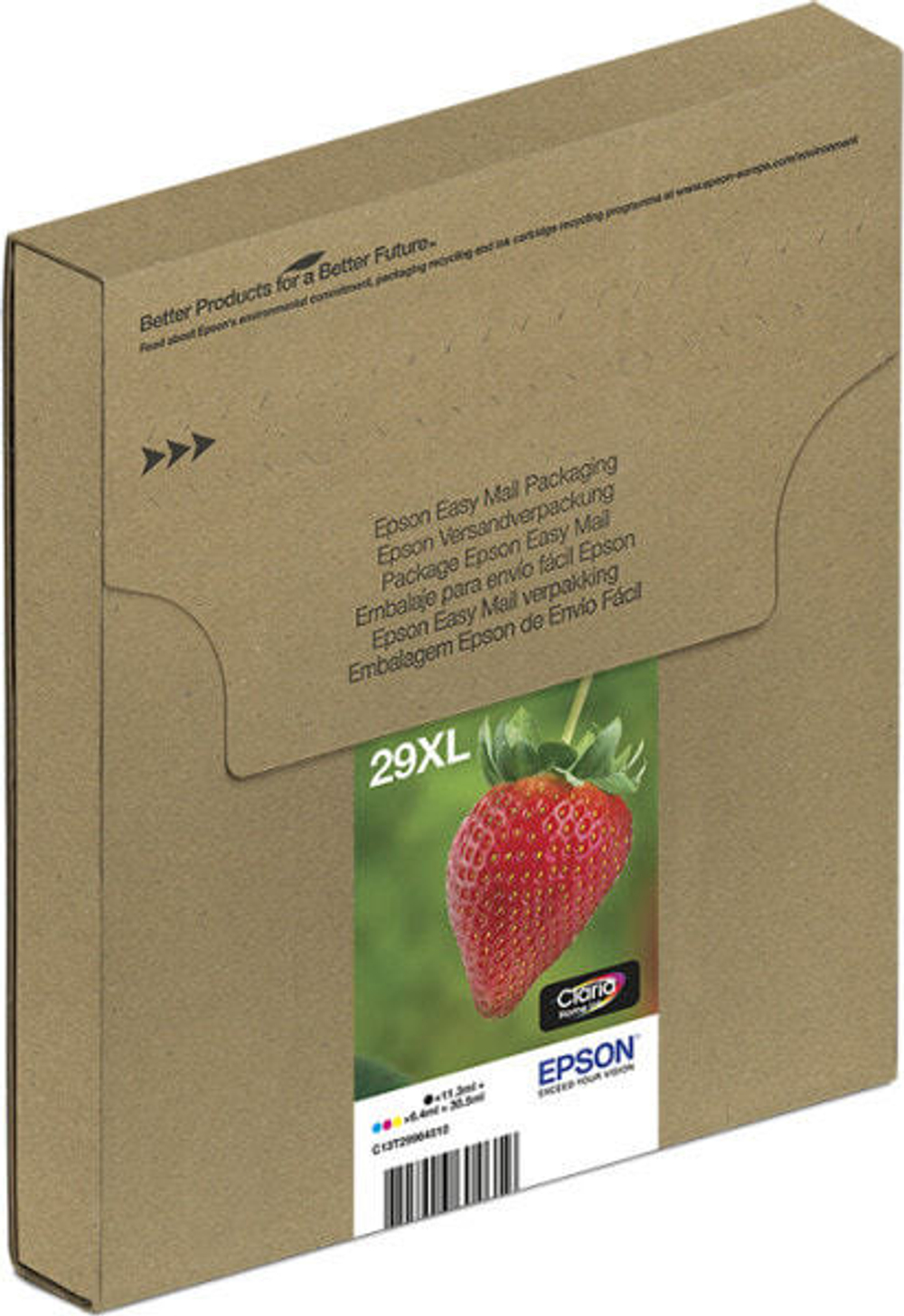 Картридж струйный Подлинный Черный Голубой Пурпурный Желтый Epson Strawberry C13T29964511 1 шт