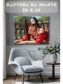 Картина на стену 40 X 50 Аниме девушка