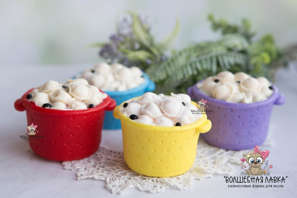 Силиконовая форма Кастрюля с пельмешками