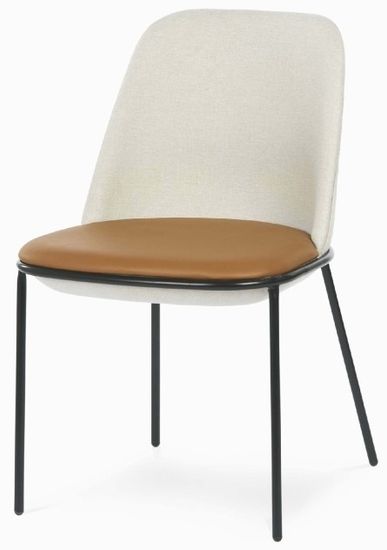 Стул Embrace бежевая ткань и коричневая экокожа