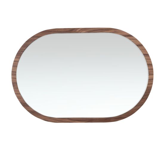 Овальное настенное зеркало 3295 из орехового дерева