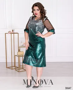 Платье 346-зеленый Minova