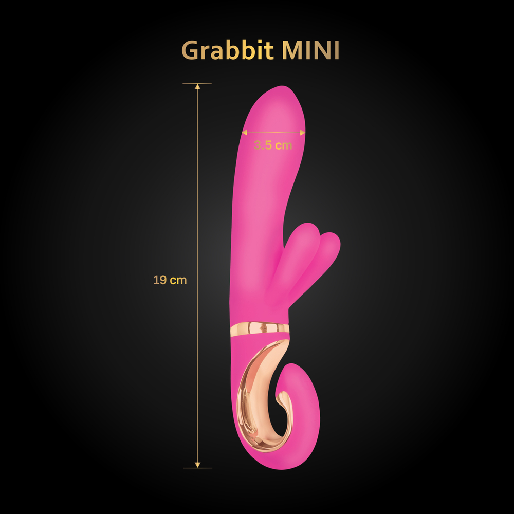 Gvibe Grabbit Mini - Вибратор для клитора и точки G с тремя моторами, 19х3.5 см