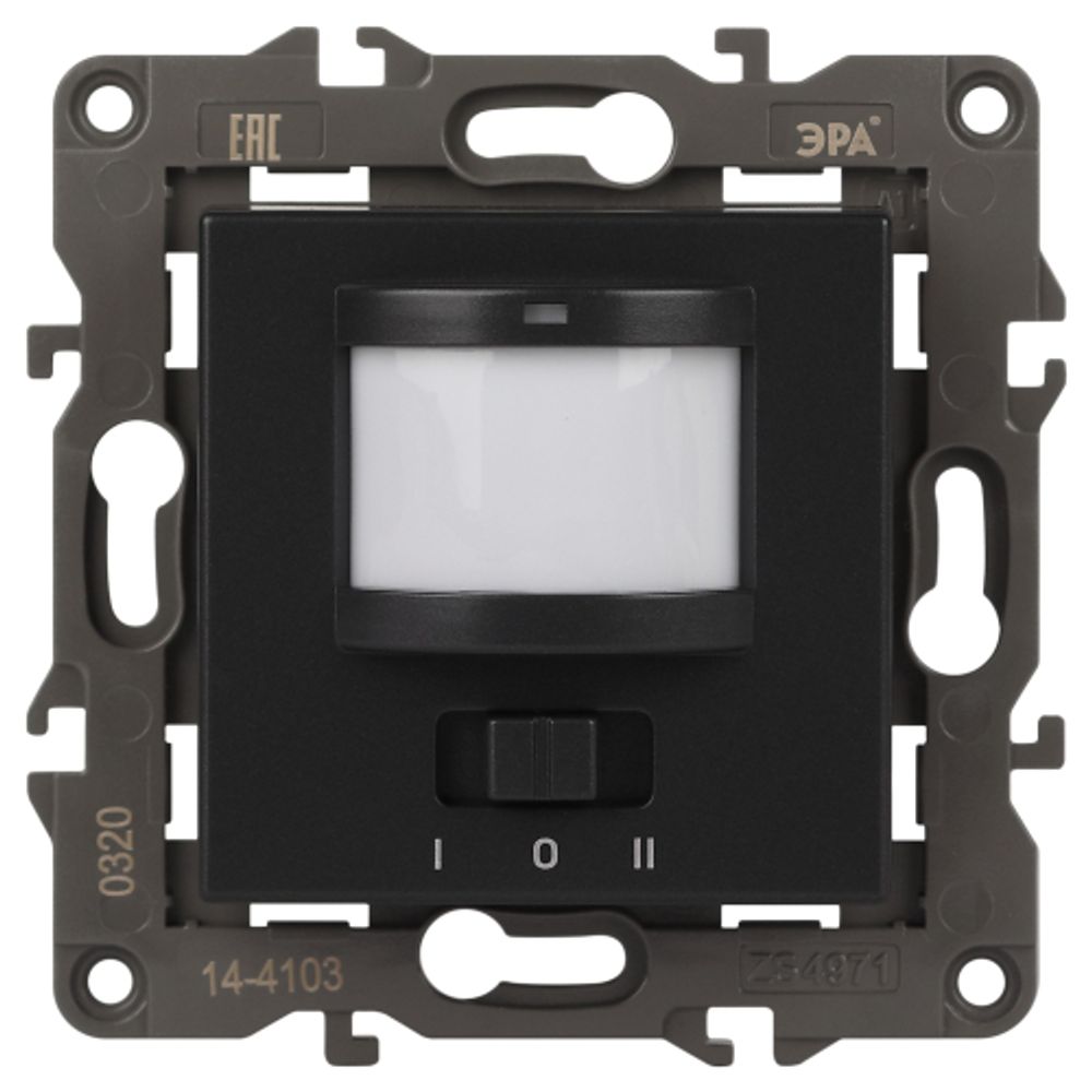 14-4103-05 ЭРА Датчик движения 2-проводной, 180-240В, 200Вт, IP20, Эра Elegance, антрацит
