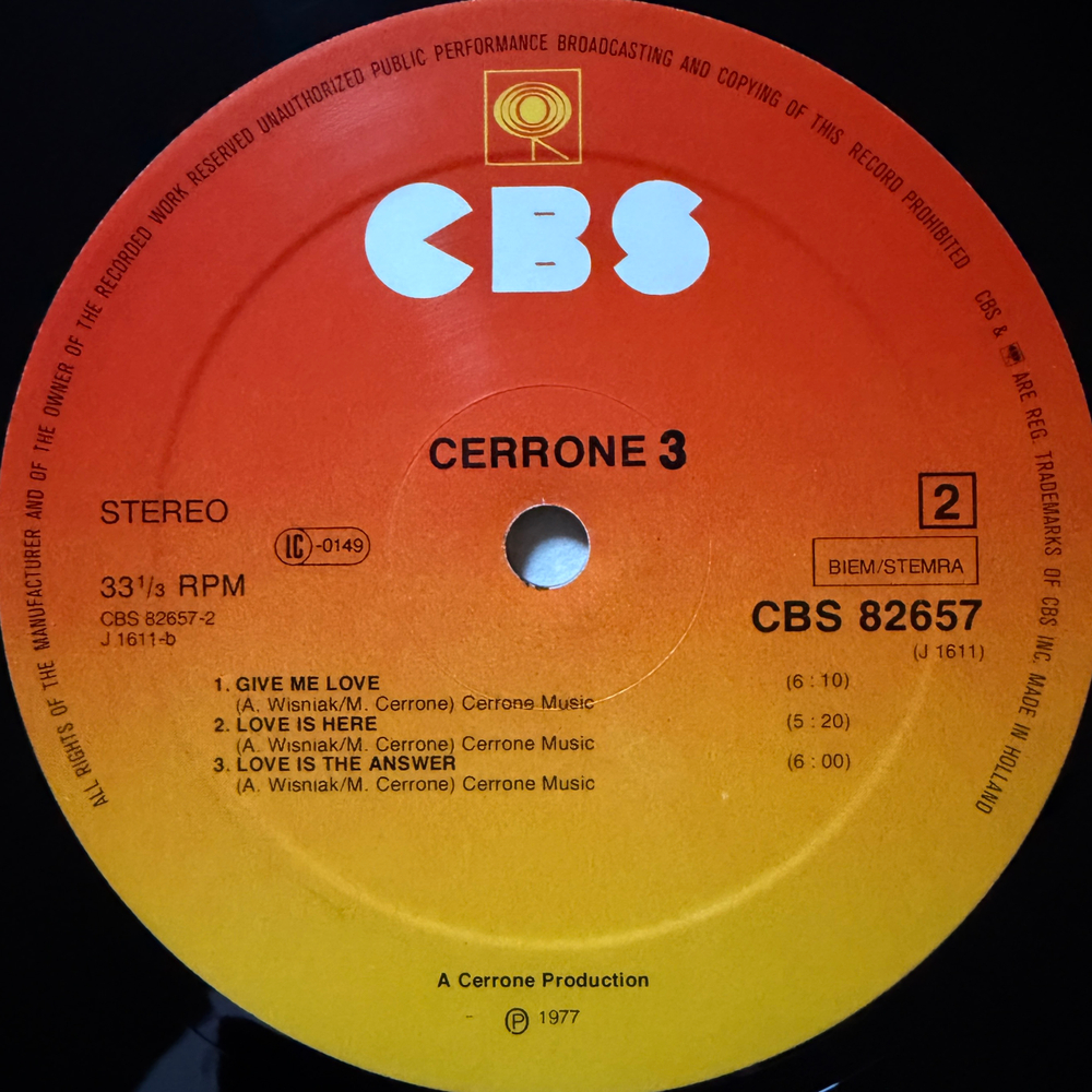 Cerrone ‎– Cerrone 3 - Supernature (Голландия 1977г.) Т