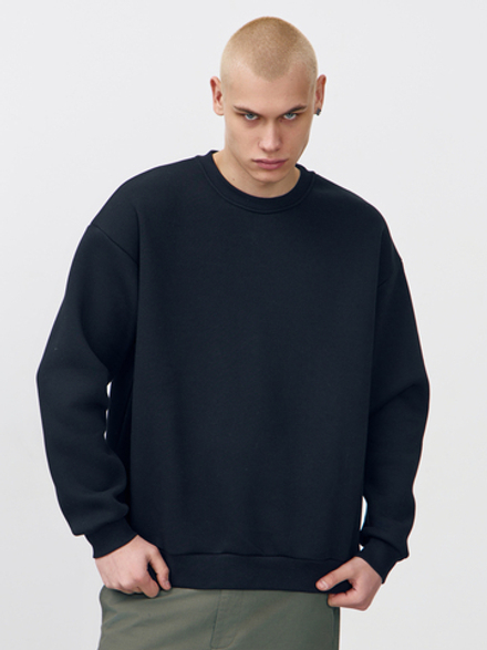 Свитшот с начесом (черный)