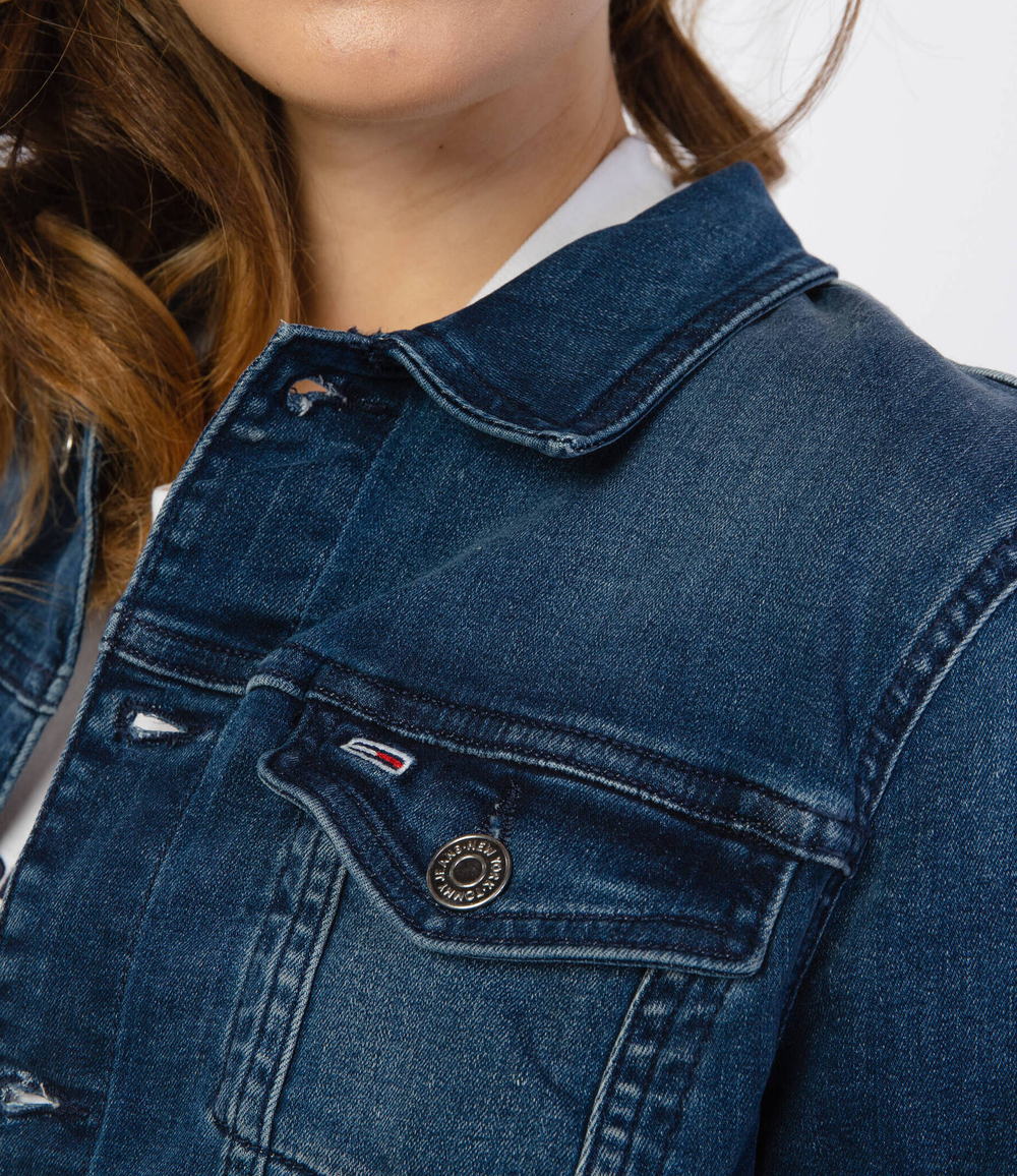 джинсовая куртка vivianne Tommy Jeans - голубой(DW0DW09219)