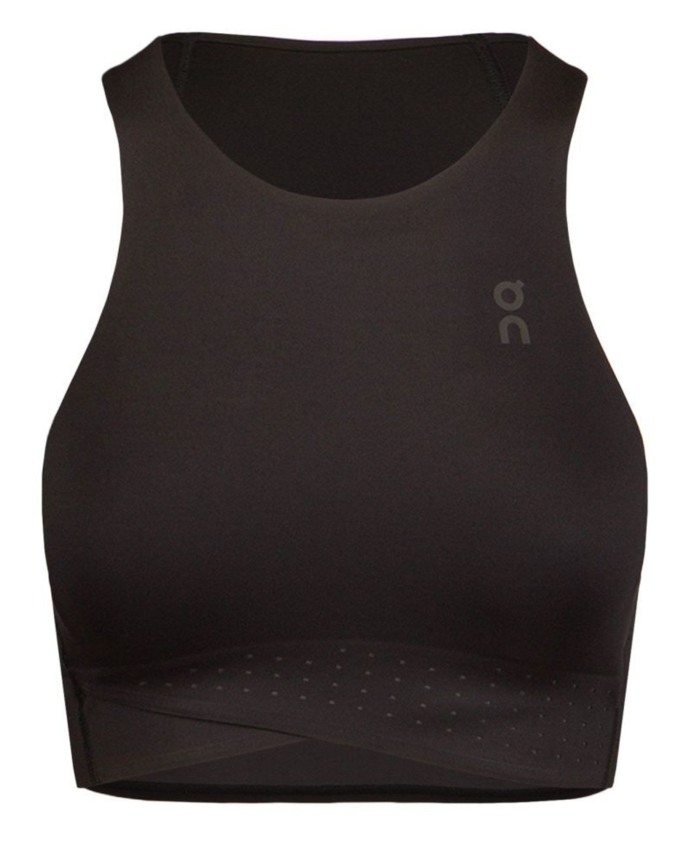 Женский топ теннисный ON The Roger Race Crop - black/shadow