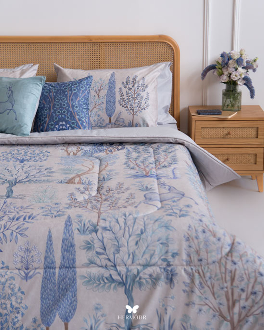 Комплект постельного белья двуспальный Jeyran Hermodr 8 предметов 130220269 Иран