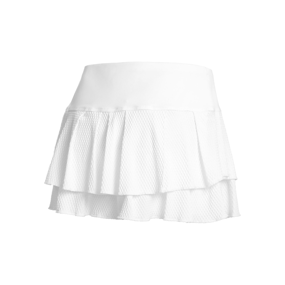 Женская теннисная юбка Lucky in Love Wavy Pleat Tier Skirt Women - White