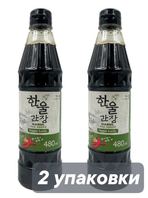 Соевый соус Hanul с перцем и чесноком 480 мл x 2 шт