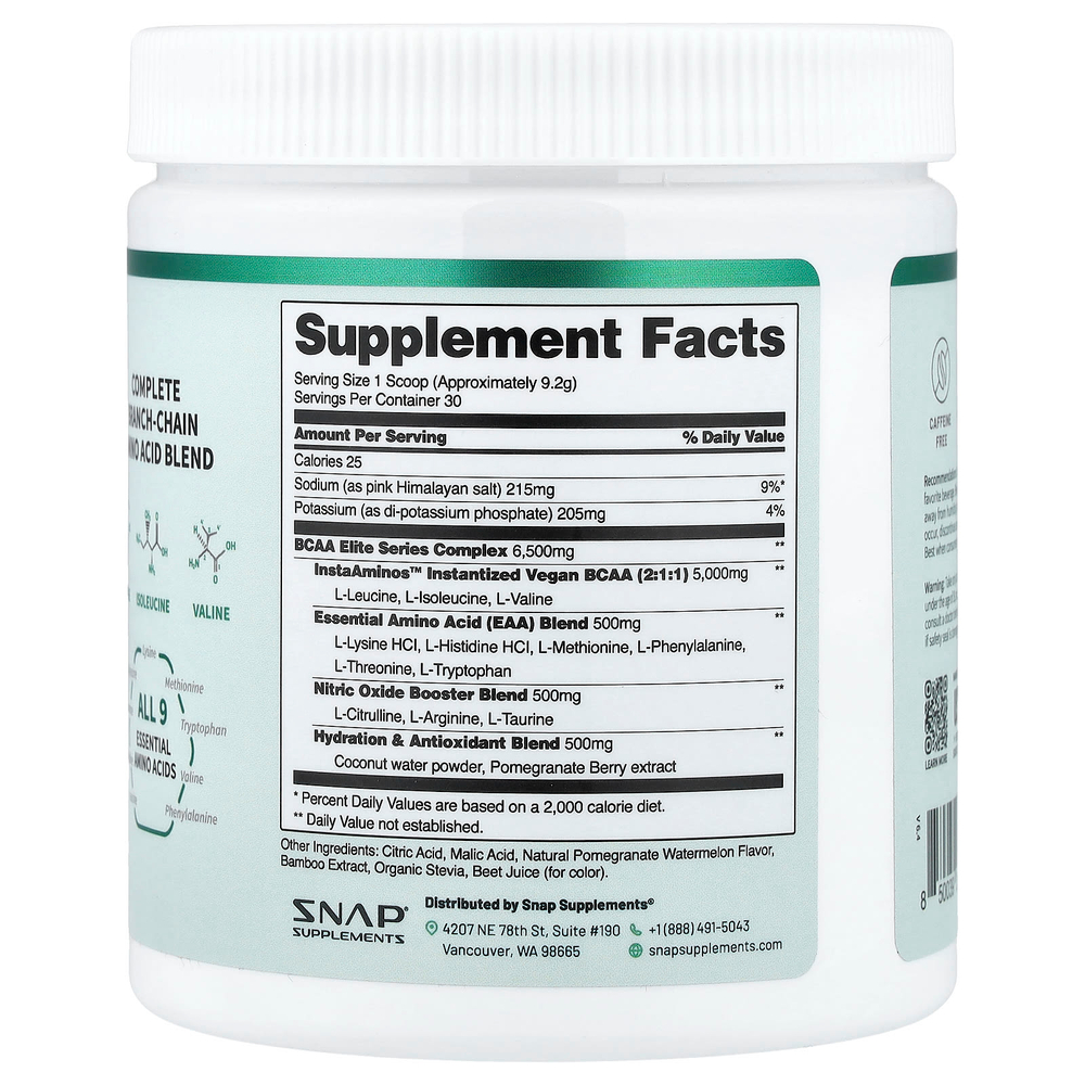 Snap Supplements, BCAA, со вкусом граната и арбуза, 277 г (9,77 унции)