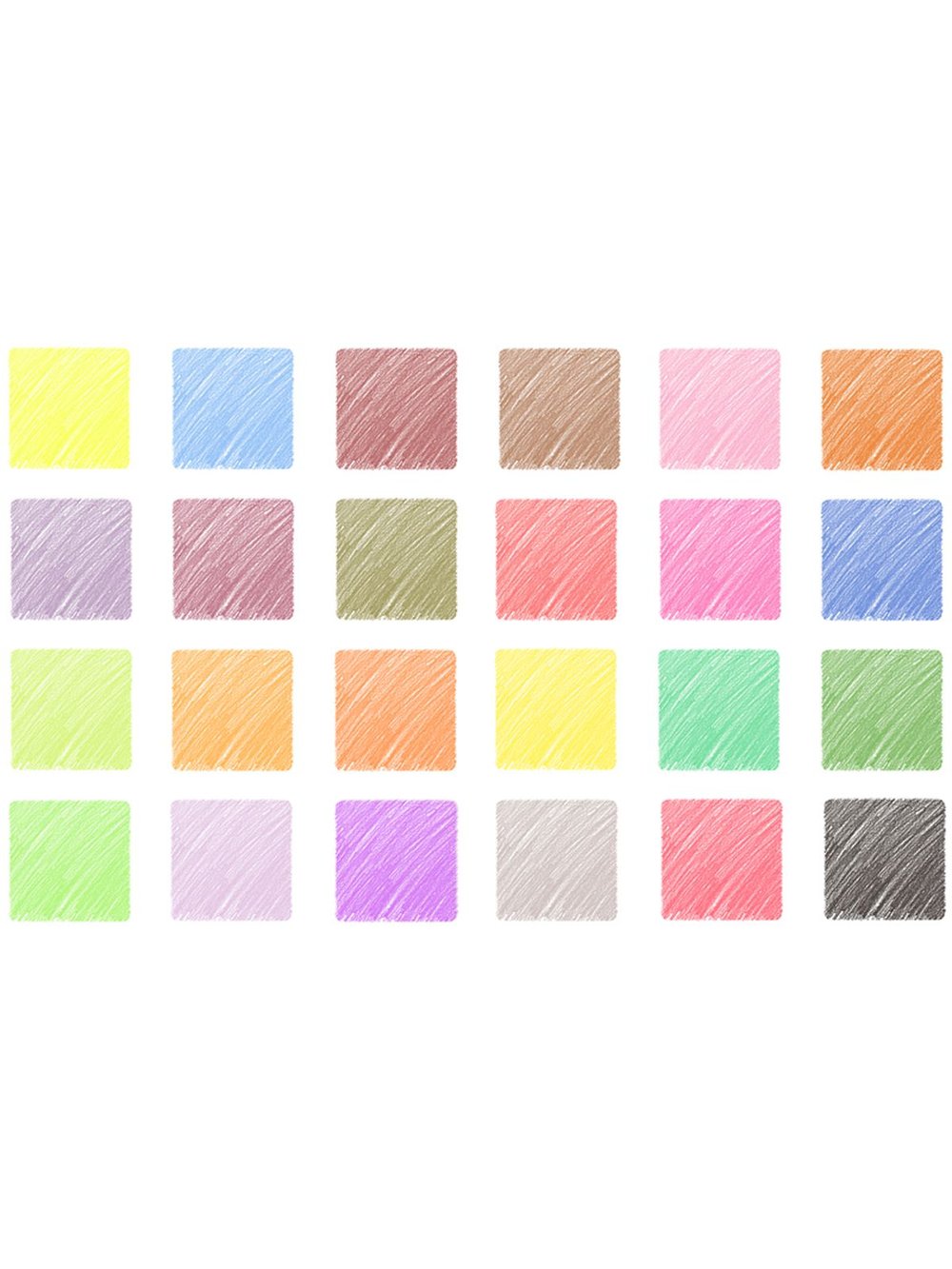 Карандаши цветные пластиковые 24 цвета заточенные (259769)