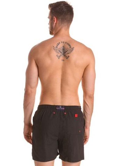 Мужские плавки-шорты с поясом на резинке (Размер: L) (Цвет: черный)