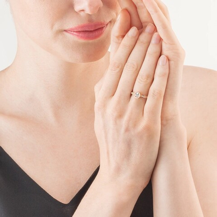 Кольцо Coeur de Lion Crystal-Rose gold 16.5 мм 0228/40-1822 52