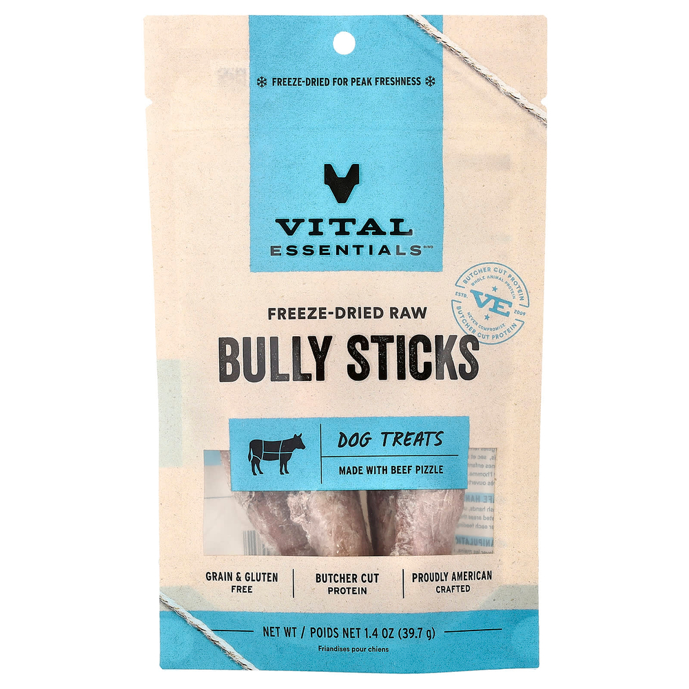 Vital Essentials, сублимированные необработанные лакомства для собак, со вкусом говядины, 39,7 г (1,4 унции)