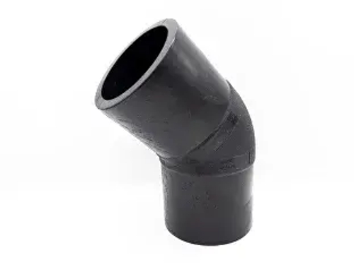 Отвод полиэтиленовый литой (спигот) 45º для сварки в стык ПЭ100 SDR11 Ру16