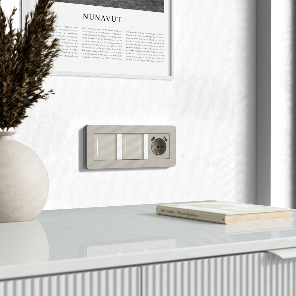 Умный сенсорный выключатель одноклавишный (дымчатый) W4513641