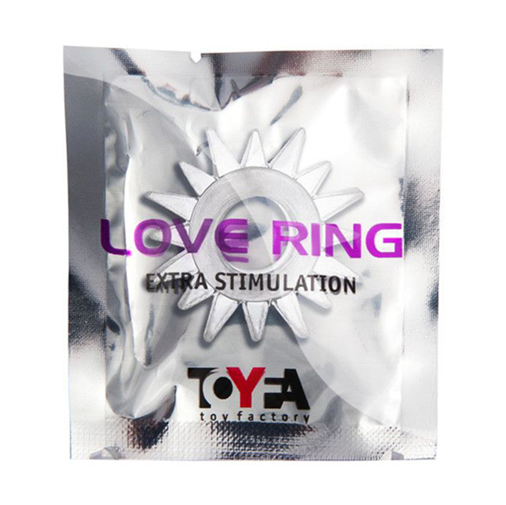 Прозрачное гелевое эрекционное кольцо-солнце 1,5см ToyFa Basic 818004-1