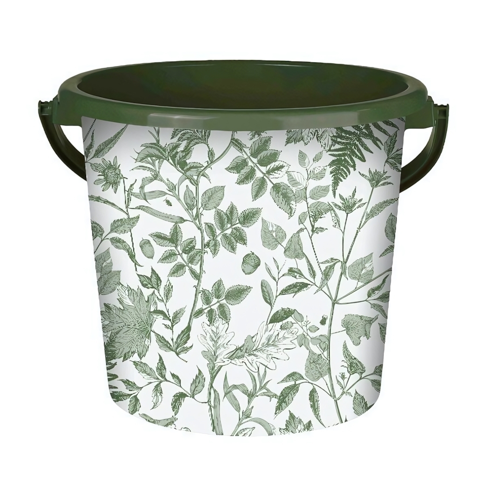 Ведро пластиковое 10л. "Сиеста" Цв. Лес тёплая хвоя