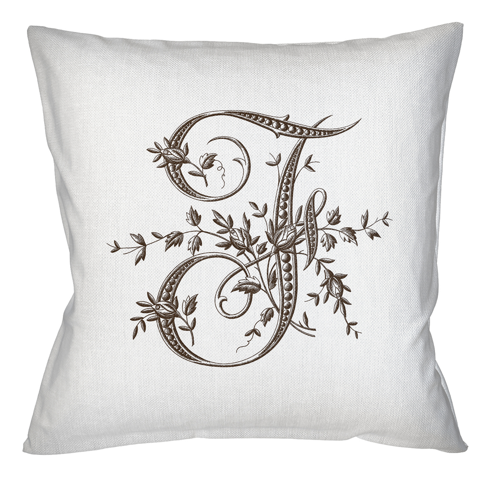 Арт-подушка Объект мечты Монограмма буквы F