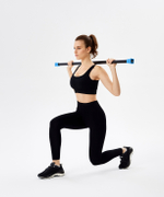 Бодибар STARFIT BB-301, 5 кг, неопреновый, черный/синий