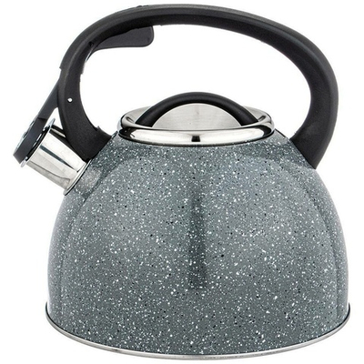 Чайник 2,5л со свистком индукция, серый мрамор