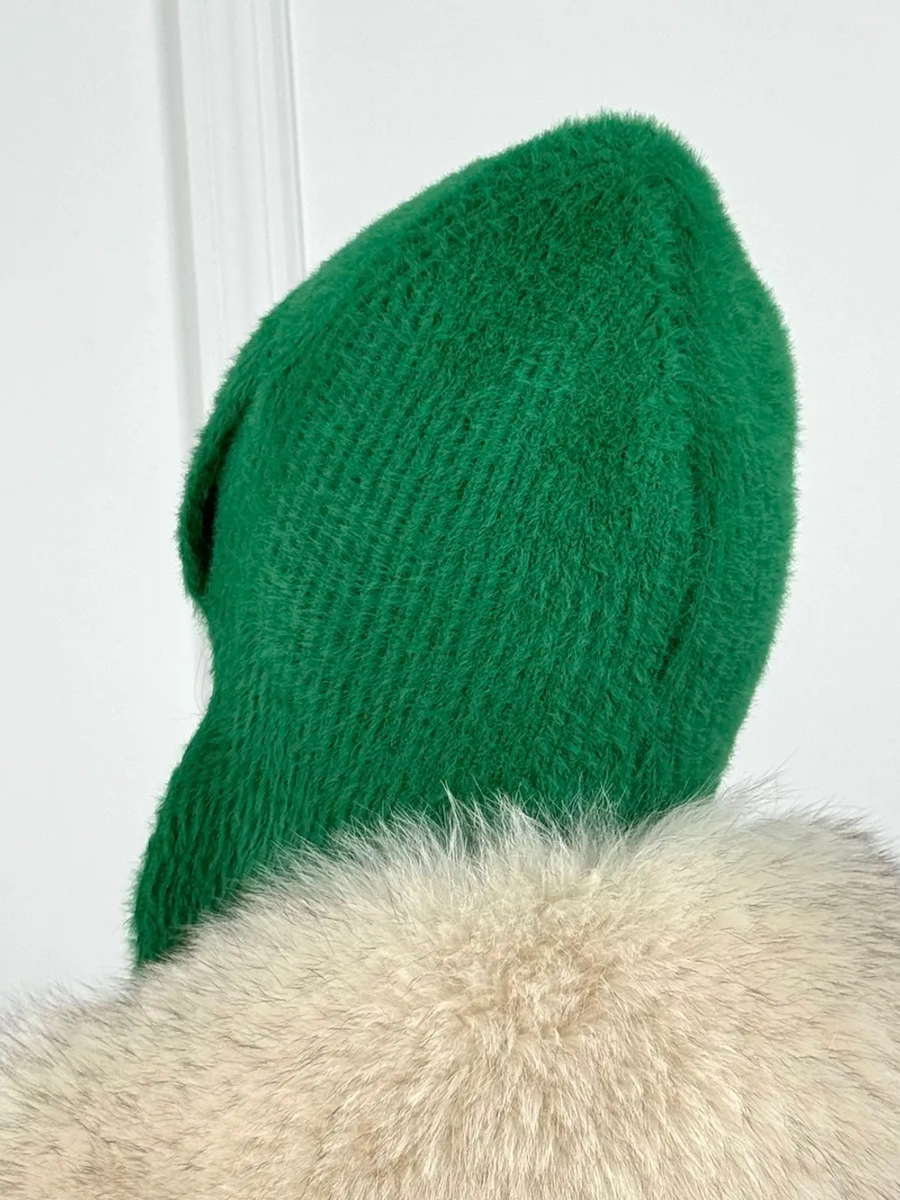 шапка ушанка осенняя-зимняя вязаная с ушками